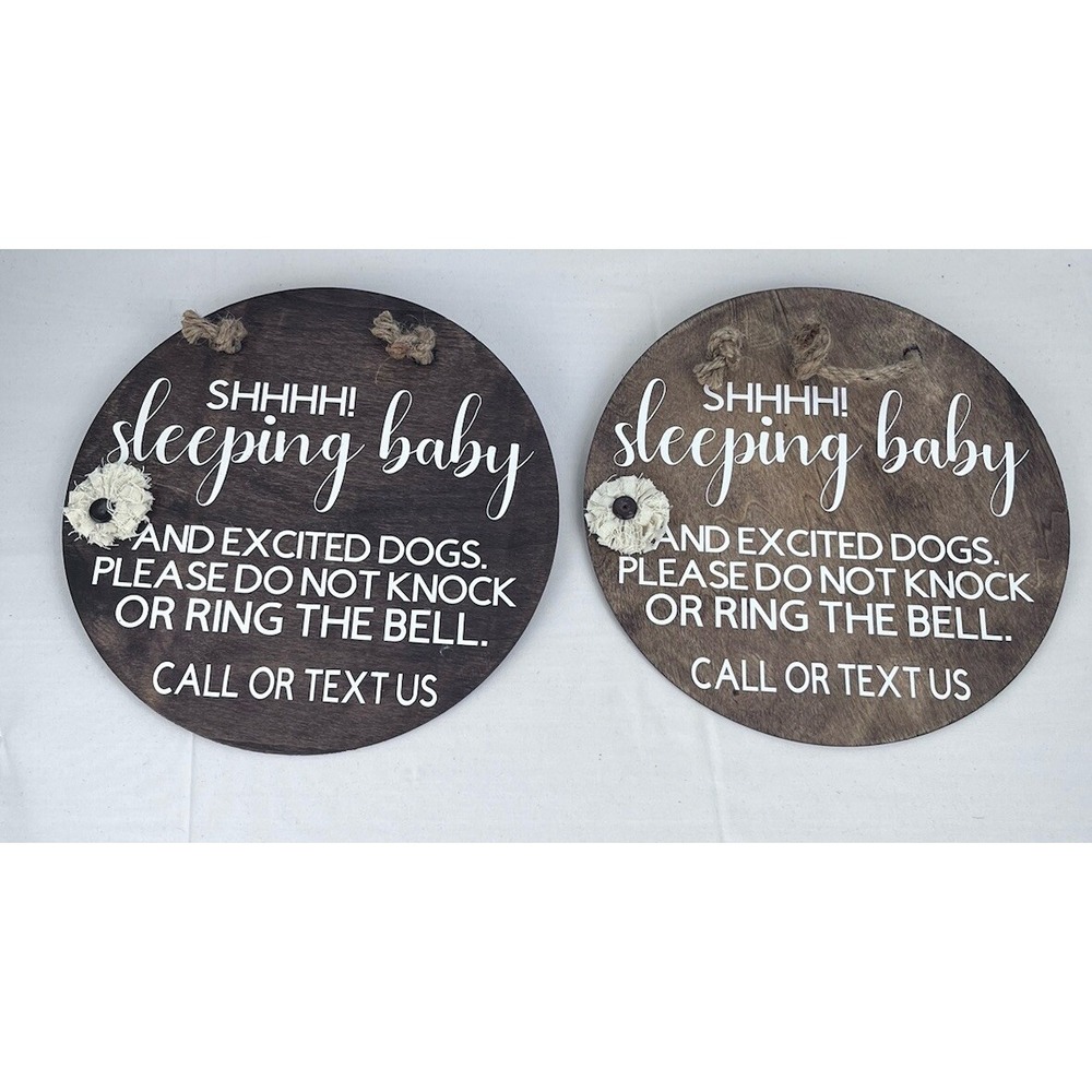 Shhh Baby Sleeping-Baby Sleeping Sign Front Door Decor Newborn New Baby Gift ...